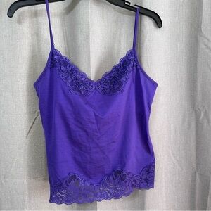 Beaded Silk Blend Camisole. Size Small, purple in color.